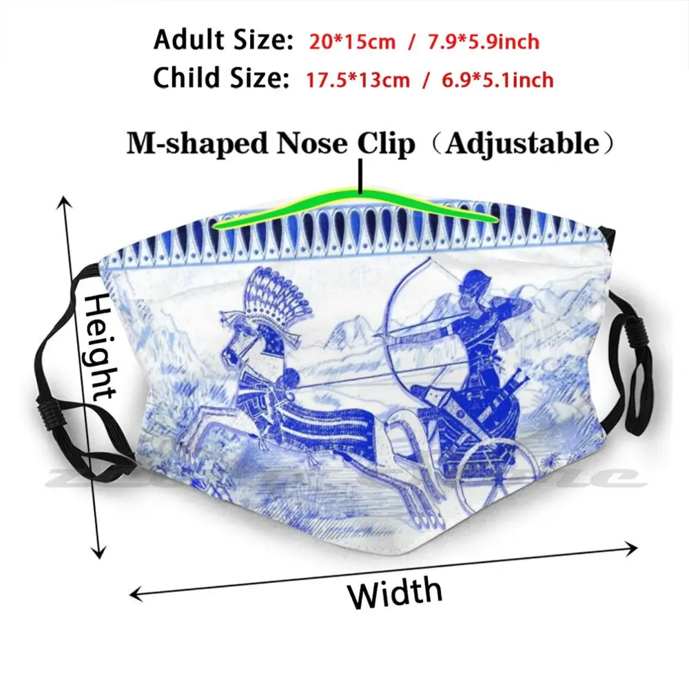 Египетский синий и белый Ramses ( Spode Inspired) моющиеся трендовые индивидуальные Pm2.5