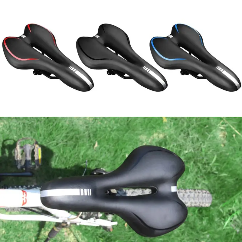 

MTB Shock Absorbing Hollow Bicycle Saddle Gel Leather Bicycle Seat Cycling Road Mountain Bike Seat Bicycle Accessories