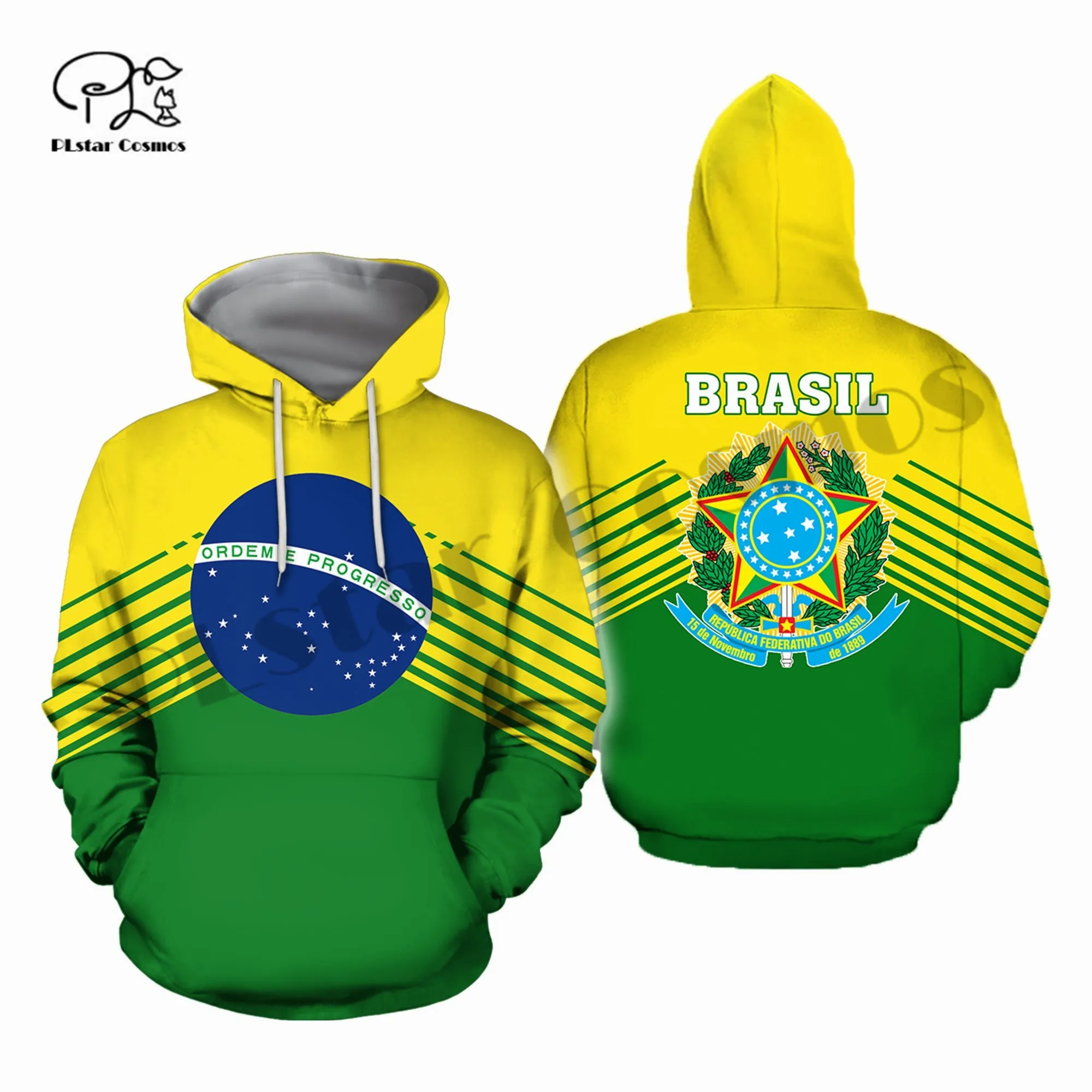 

PLstar Cosmos 3DPrint Newest Brasil Country Flag Art Unique Men/Women Cozy Hrajuku Casual Streetwear Hoodies/Zip/Sweatshirt -5