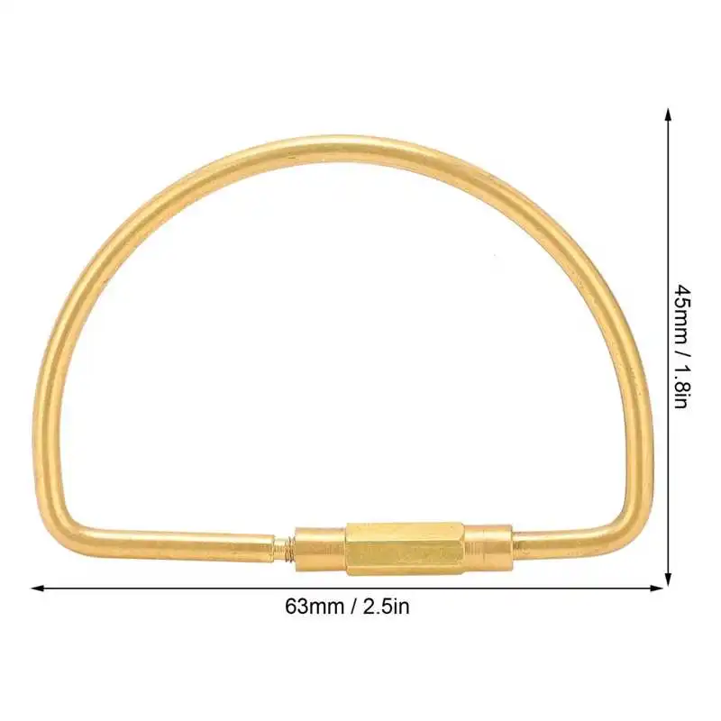 Наружная Пряжка латунный винтовой зажим брелок для ключей кольцо в ретро стиле