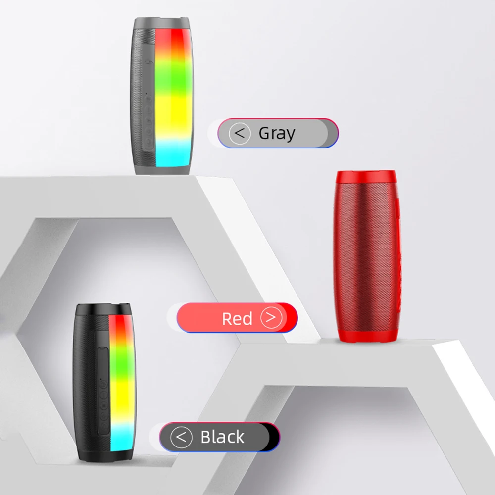 Колонка Беспроводной Bluetooth Динамик Портативный открытый светодиодный Красочные