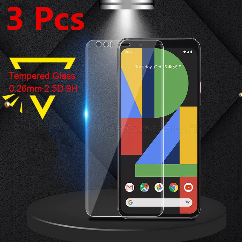 

3 Pcs cell phone Tempered Glass screen protector For Google Pixel XL 2 2XL 3 3XL 3A 3AXL 4 4XL 4A Protective Film