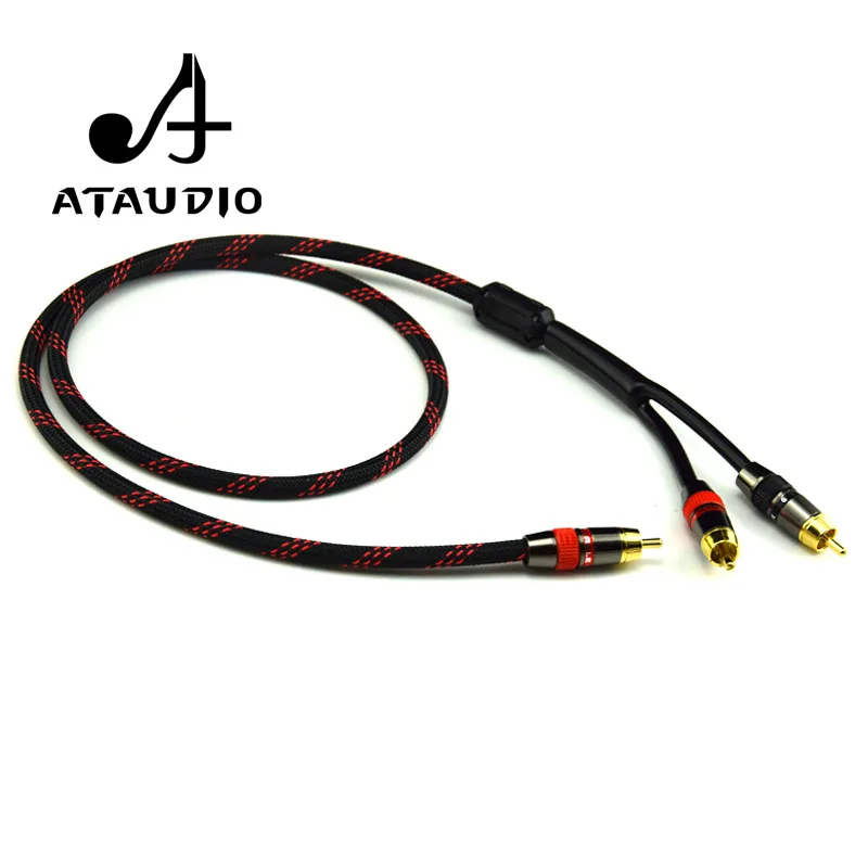 Аудио кабель ATAUDIO Hi Fi один RCA на двойной сабвуфер аудиокабель из чистой меди Sub 2