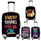 Эластичные Чехлы для багажа с надписью, водонепроницаемые чехлы на колесиках SMLXL, чехол для костюма 18-32 дюйма, чехлы для багажа
