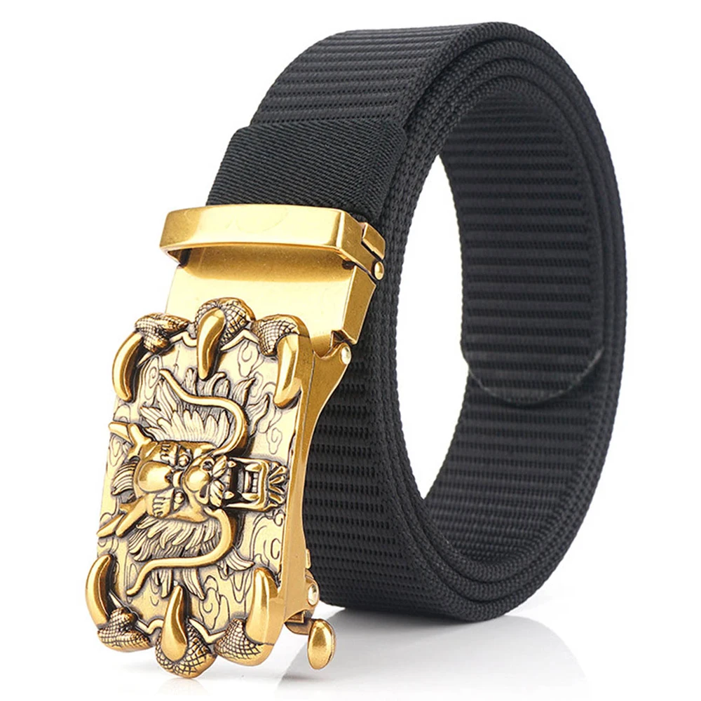 Fashion Belt for Men Nylon Belts Automatic Buckle Designer belt Canvas Strap High Quality Alloy Buckle Vintage Boy Casual Belt