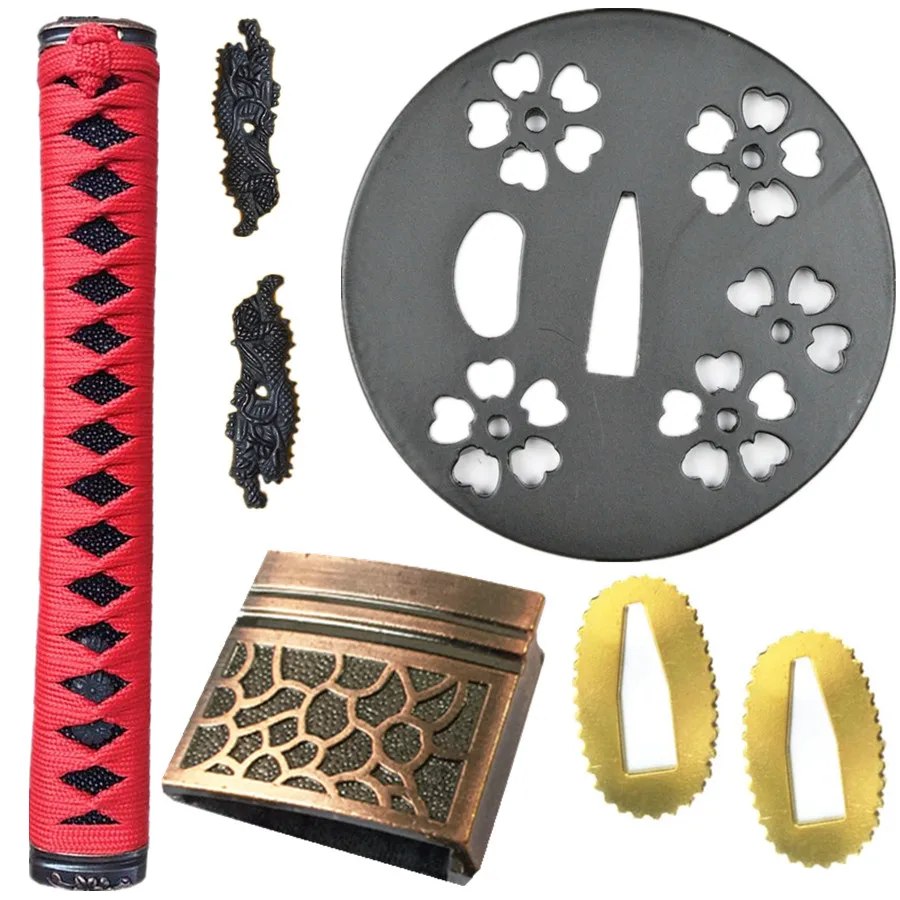 Металлические изделия железный меч для японской Катаны/Wakizashi/Tanto Набор Фитингов