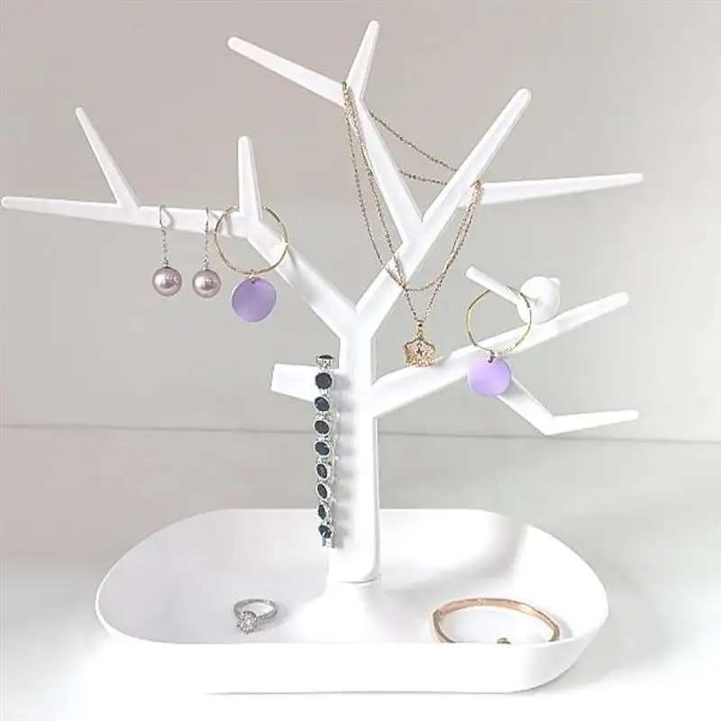 Олень колье и серьги кольцо ювелирные браслеты кулоны Дисплей Стенд Лоток дерево