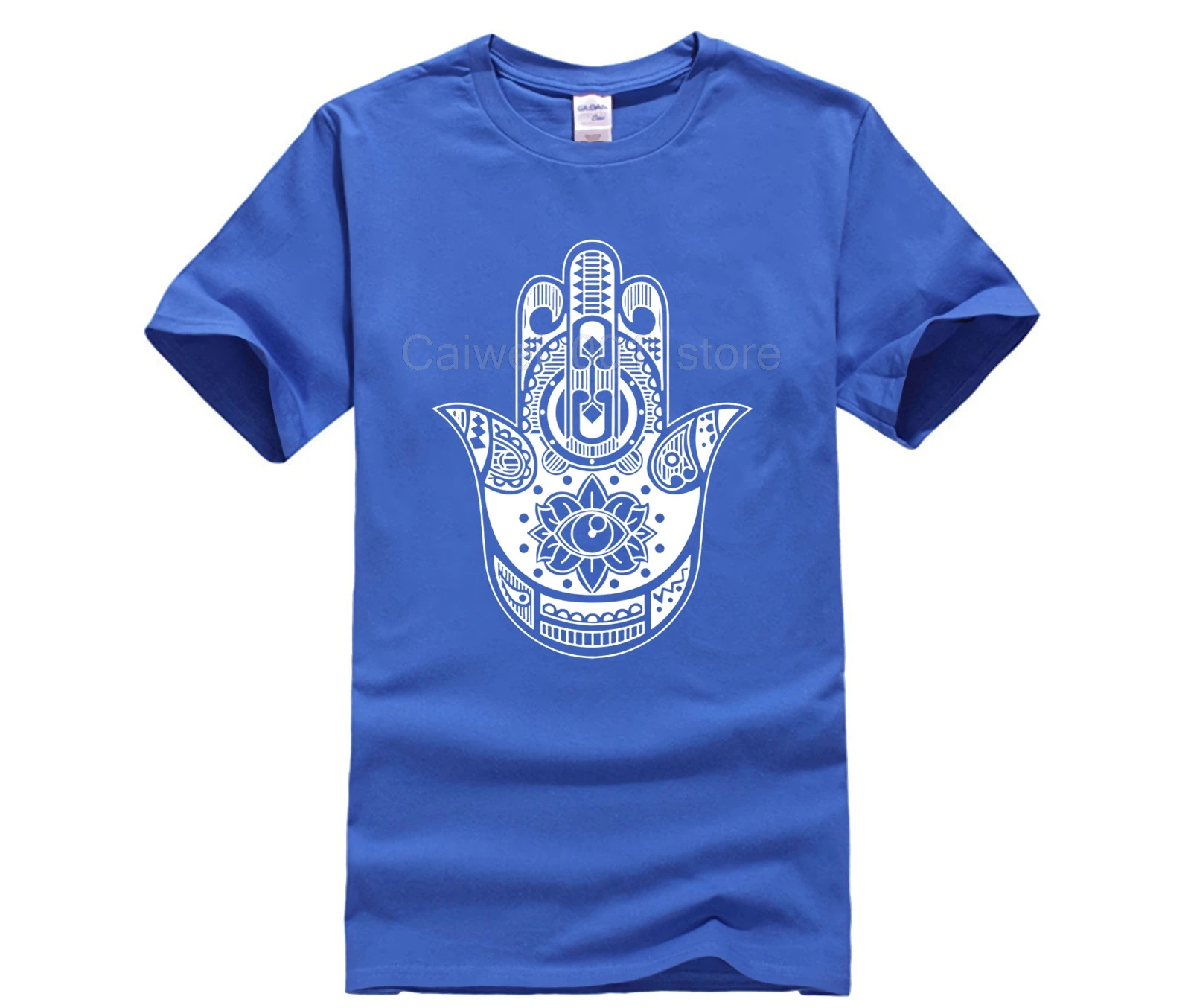 Новая летняя мужская повседневная футболка с принтом Hamsa Hand Boho Kitsch Khamsa Defend Evil Eye