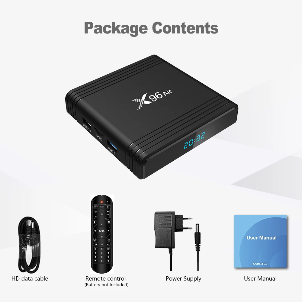 ТВ приставка VONTAR X96 Air 4 Гб 64 8K Amlogic S905X3 Smart Android 9 0 2 GWifi 1080P 4K Youtube X96Air телеприставка 16