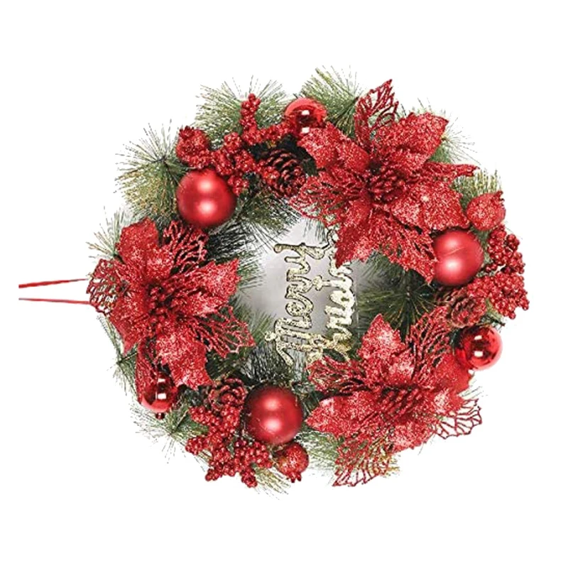 

Poinsettia Christmas Decorations Christmas Flowers Glitter Christmas Tree Decorations and Ornaments (12 Pack)