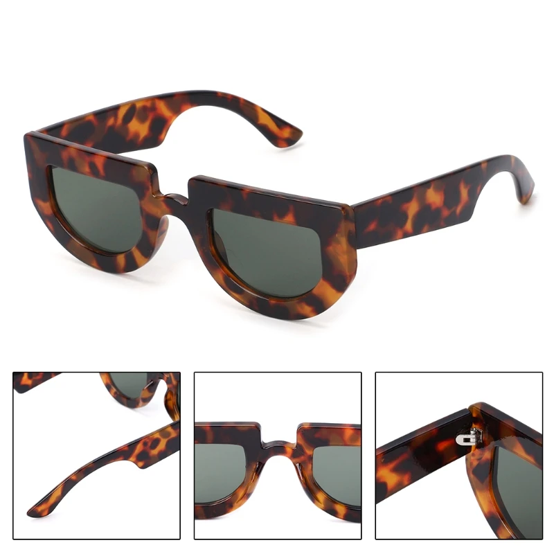 

2018 ретро солнцезащитные очки винтажная мода плоская верхняя Толстая оправа UV400 брендовый дизайнерский 85WB