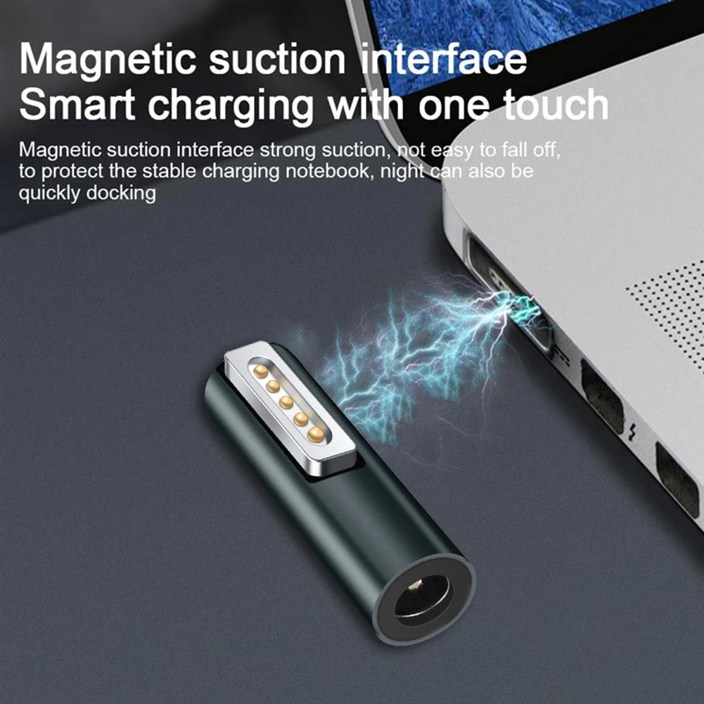 Адаптер 5A PD DC5521/Type-C гнездовой на магнитный штекер для быстрой зарядки Apple Macbook Air/Pro