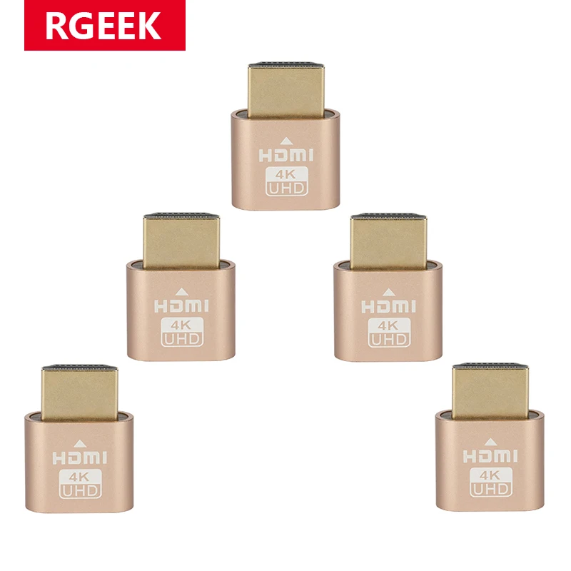 5pcs/lot HDMI Virtual Display 4K DDC EDID Dummy Plug Cheat Emulator Adapter | Компьютеры и офис