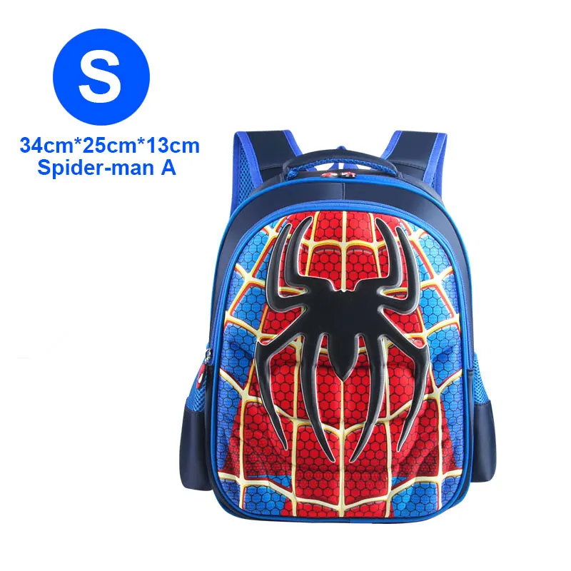 Blue S spider-man 2 MARVEL, Супермен, Бэтмен, Человек-паук, Bacpac, Капитан Америка, детские школьные сумки для мальчиков и девочек, студенческий рюкзак для молодых людей - Цвет: Blue S spider-man 2