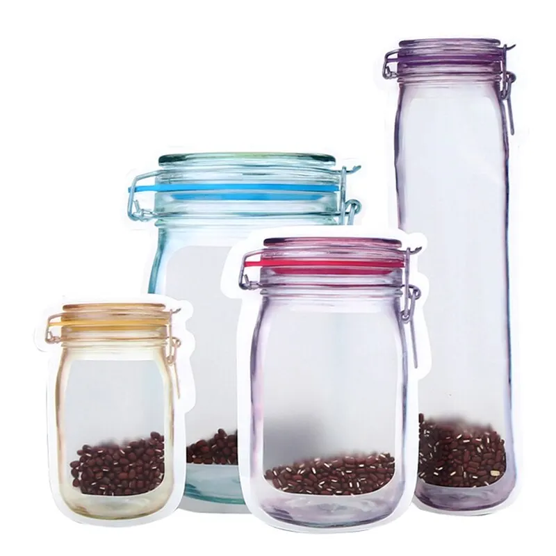 20 штук Многоразовые стеклянная банка с завинчивающейся крышкой бутылок сумки