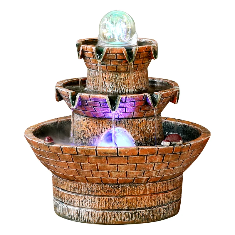 

GY богатство приходит из каждого направления водяной фонтан фэншуй колесо удачи приходит открытие подарок для рабочего стола