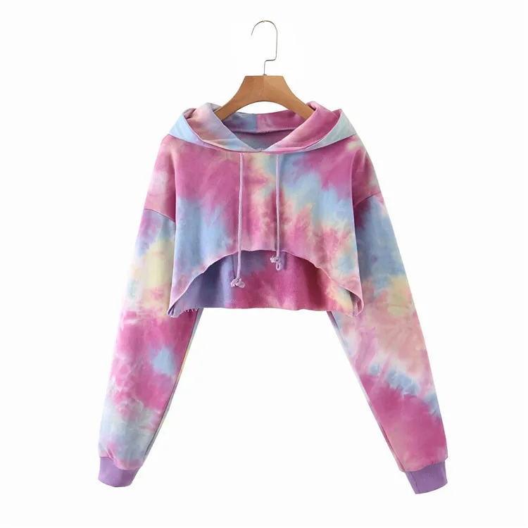 

Street Pullovers Women's Sexy Printed Long Sleeve Autumn Winter Short Crop Hoodies Tops Femele Full Print Sweatshirts Clothes