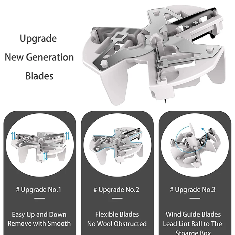 

Lint Remover - Lint Shaver for Clothes - Rechargeable Electric Fabric Shaver - Sweater Shaver with 3 Replace Blades