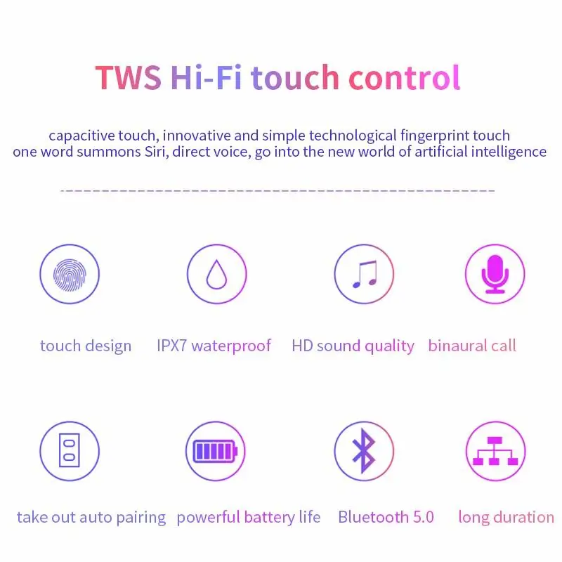 TWS V12 Bluetooth наушники светодиодный наушники сенсорные беспроводные наушники Игровые 9D стерео Бас Звук 2400 мАч power Bank VS V10 V11