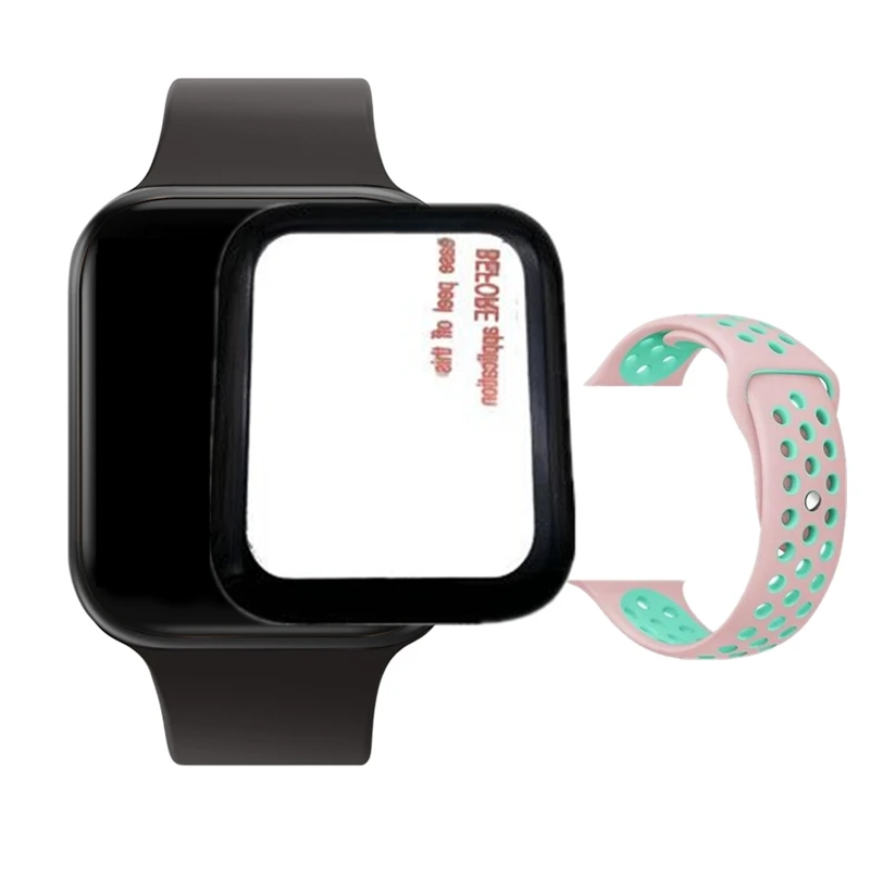 3D HD чехол из закаленного стекла для Apple Watch Series 4 44 мм Защитная пленка для экрана для Apple Watch ремешок 42 мм для IWO12 IWO11 8