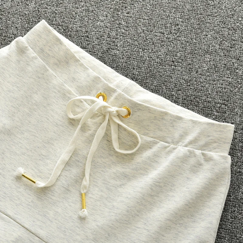 Женский хлопковый спортивный костюм плиссированная мини-юбка А-силуэта с