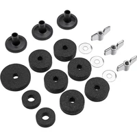 18 pieces cymbal replacement accessories cymbal felts hi hat clutch felt hi hat cup felt cymbal sleeves with base wing nuts and