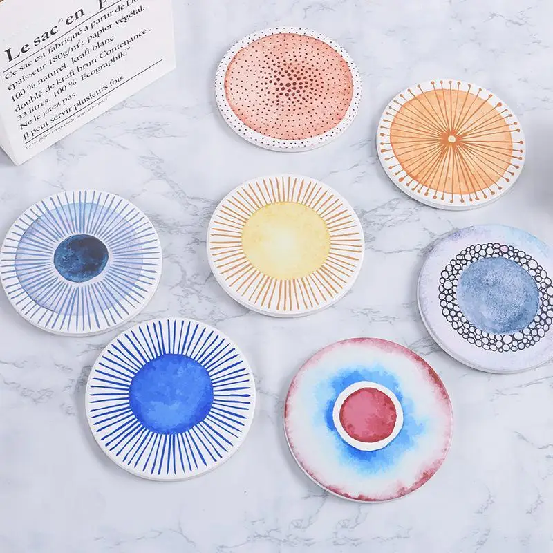 Пробковая подставка круглая войлочная креативная настольная декоративная