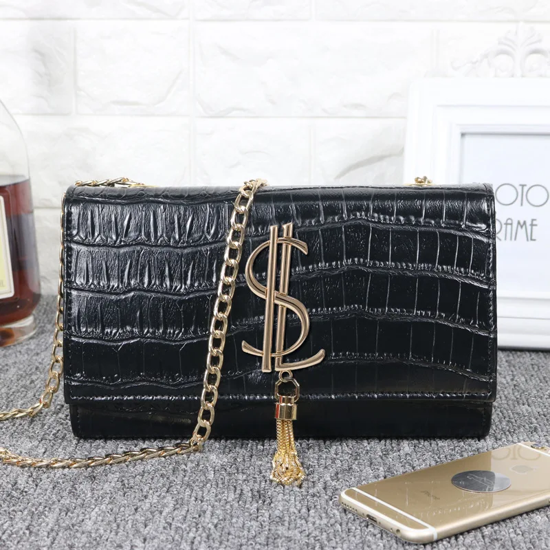 LISM женские диагональные полосы сумка на плечо и с цепочкой новая женская