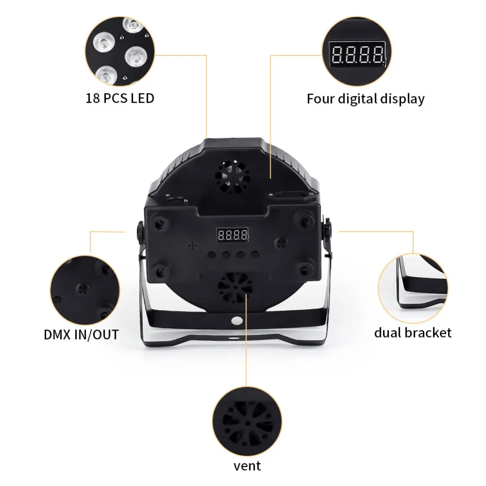 CREE RGBW 7x18 Вт светодиодный плоский светильник SlimPar RGBWA УФ-светильник 6в1 светодиодный DJ светильник для мытья сцены dmx светильник 6/10 каналов
