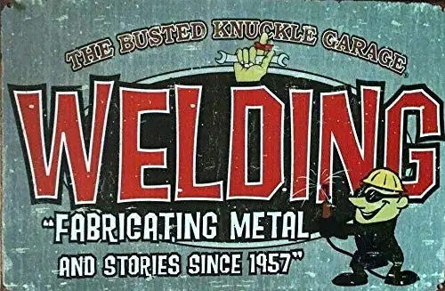 

Welding Rustic Metal Tin Sign. Vintage Rustic Garage, Bar & Man Cave Retro Wall Home Bar Pub Vintage Cafe Decor, 8x12 Inch