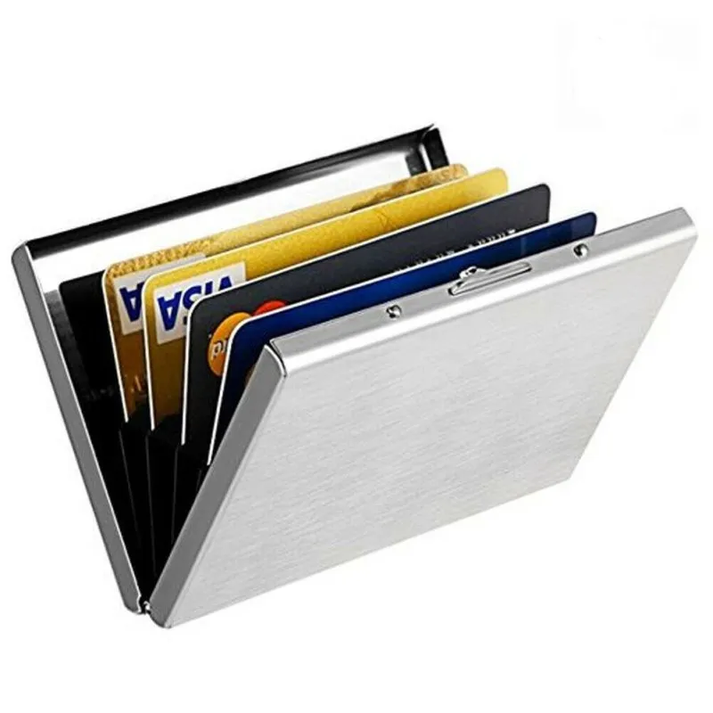 Модный чехол из нержавеющей стали с защитой от сканирования для мужчин и женщин