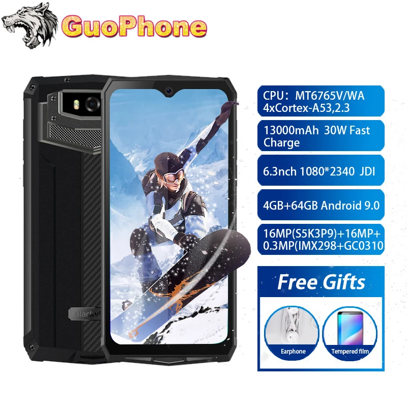 Защищенный смартфон Blackview BV9100 IP68 водонепроницаемый мобильный телефон 4 Гб + 64 ГБ 6 3