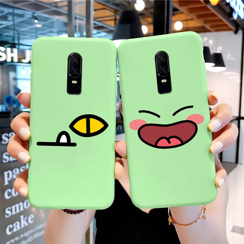 

Cute Cartoon Soft TPU Shell For OnePlus 6 6T Case Personality Tide Shell For OnePlus 6T Case Silicone Cute Cat Phone Case Cover