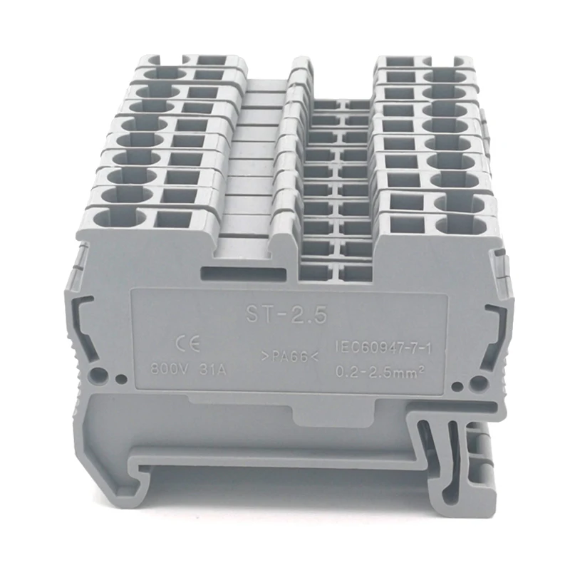 5 шт. Пружинные клеммные колодки ST-4 Morsettiera Din Rail безвинтовое Тип Терминалы Блок
