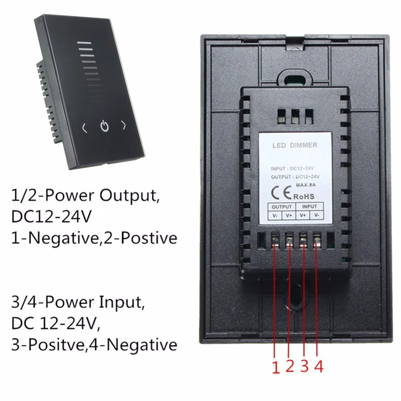 Умный сенсорный светодиодный контроллер яркости сенсорной панели диммер