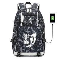 the last of us backpack laptop bag game cosplay travel bags usb oxford casual schoolbag