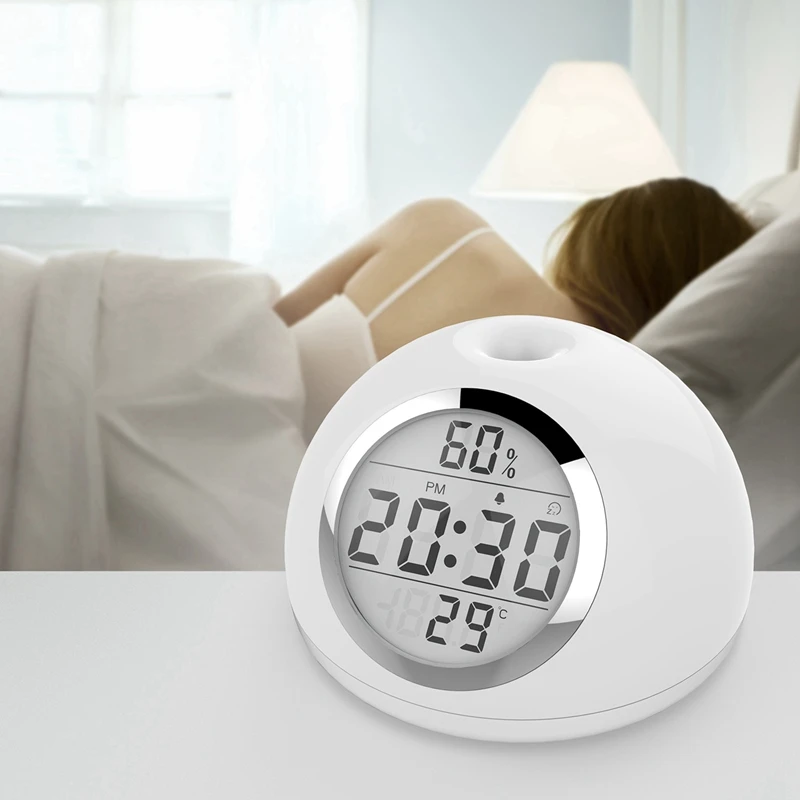 

D9 Led Colorful Gesture Sensor Wake-Up Light Sunrise Wake-Up Display Time Temperature Alarm Clock Snooze Function