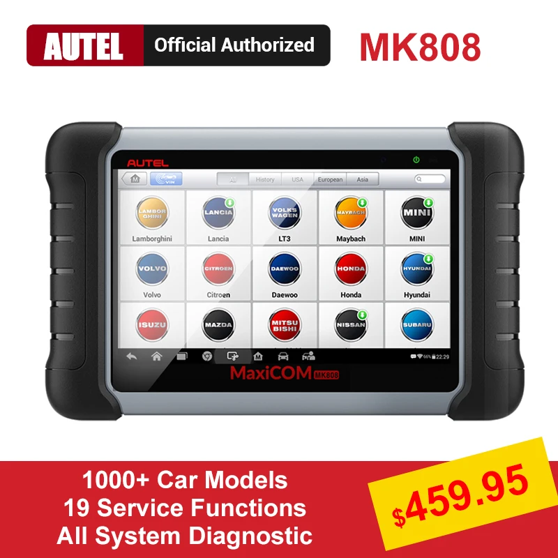 Autel MK808 OBD2 сканер автомобильный диагностический инструмент считыватель кодов
