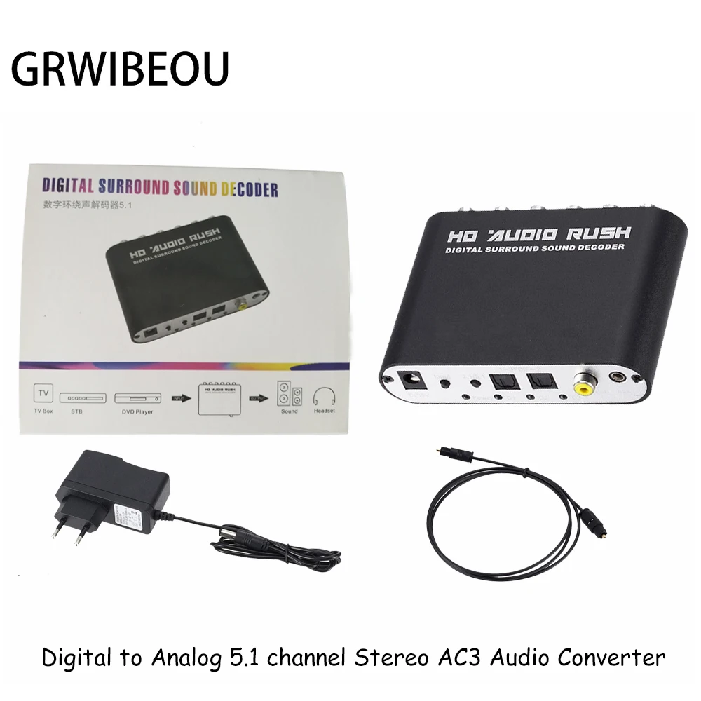 Цифро-аналоговый цифро-аналоговый стерео аудио преобразователь AC3 оптический SPDIF