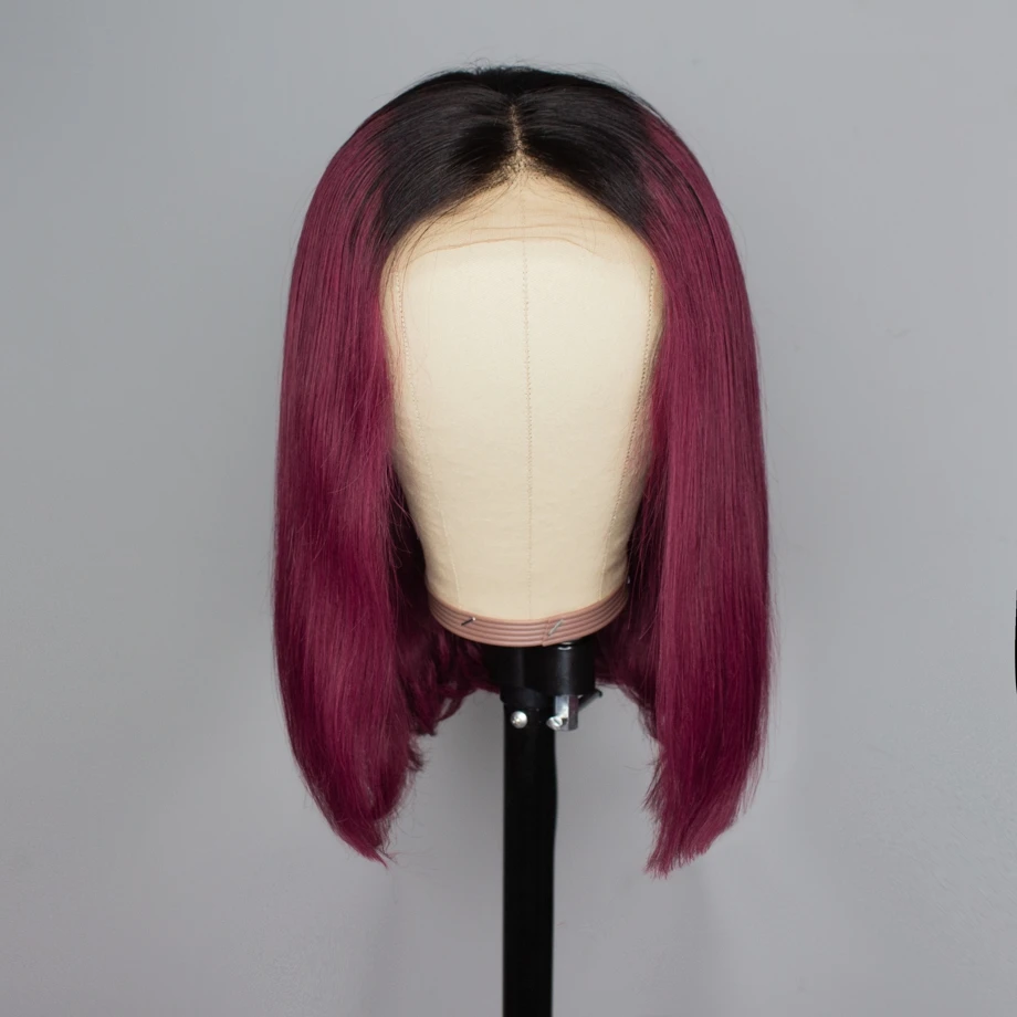 Короткие прямые Омбре блонд 613 Боб Длинные бразильские кружевные фронтальные