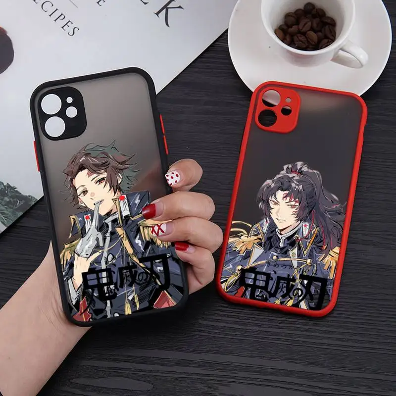 

Kimetsu No Yaiba demon slayer Phone Case matte transparent For iphone 7 8 11 12 13 plus mini x xs xr pro max cover