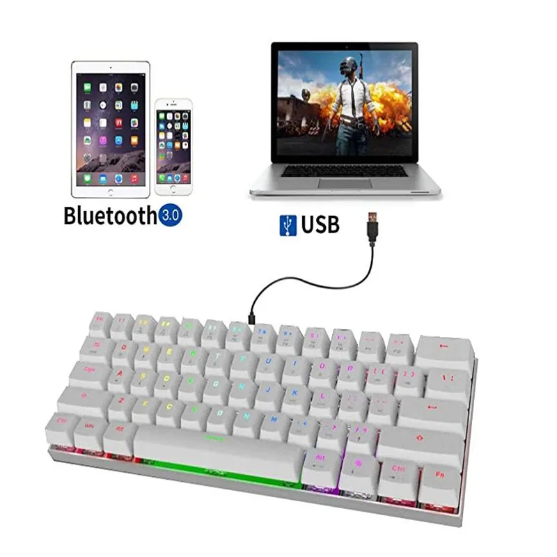 MOTOSPEED CK62 USB Проводная Bluetooth Беспроводная Двухрежимная Механическая игровая