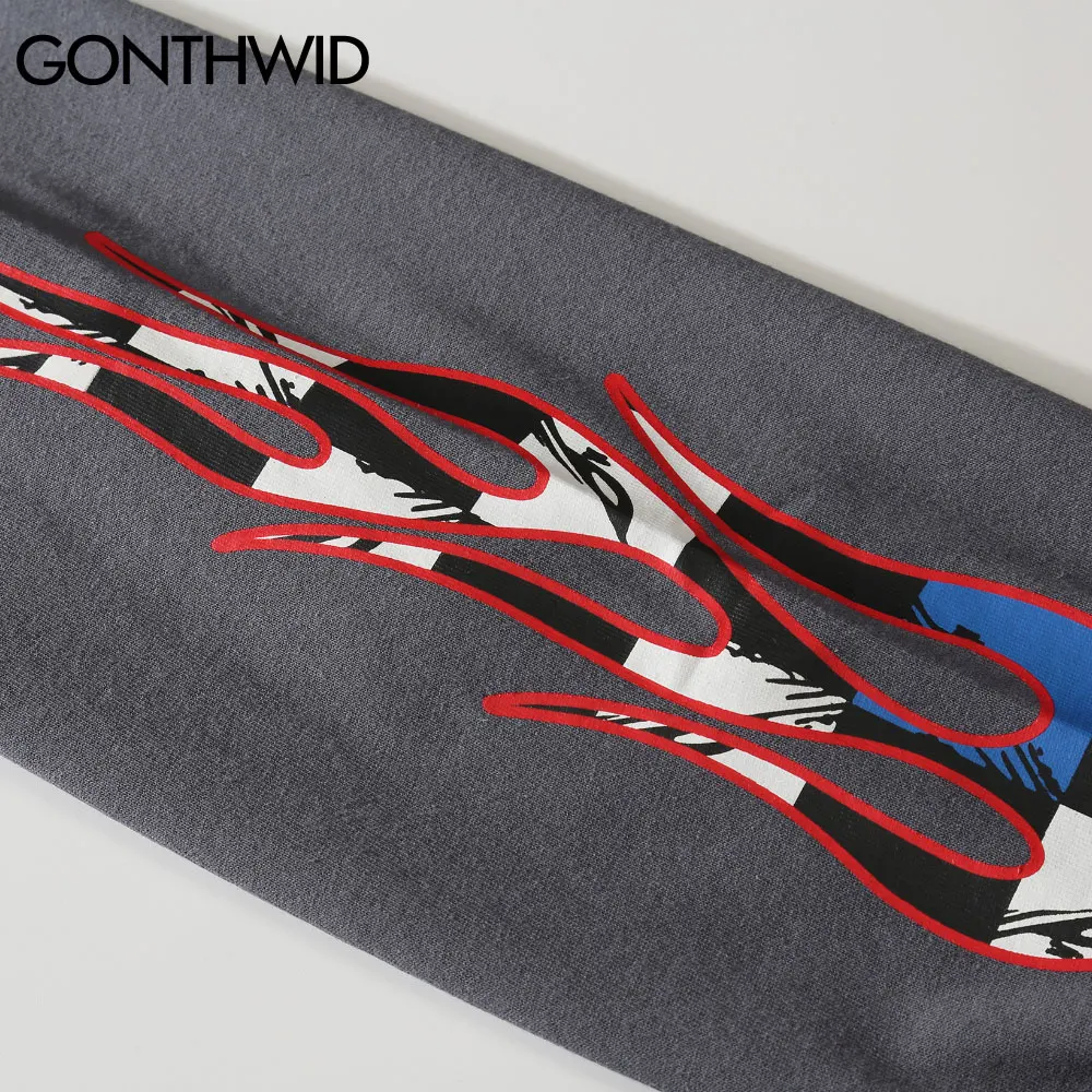 

GONTHWID Oversized Tees Shirts Graffiti Cartoon Print Tshirts Streetwear Mens Hip Hop Harajuku Punk Rock Gothic Long Sleeve Tops