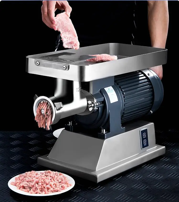 Günstig RY-12 Edelstahl Desktop Multi-funktion Elektrische Fleischwolf, Kommerziellen High-power Fleisch Mixer, Gefrorene Fleisch Leicht Hackfleisch
