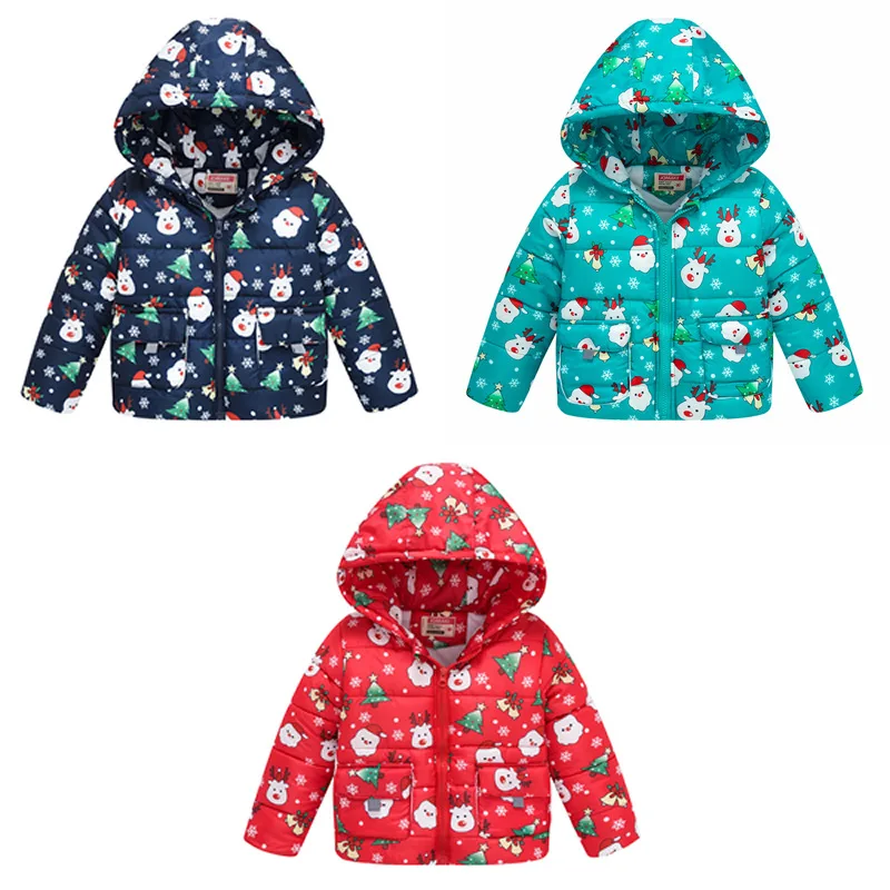 

Hot Autumn Winter Hooded Children Down Jackets For Girls Christmas Warm Kids Down Coats For Boys 2-8 Years Outerwear Clothes