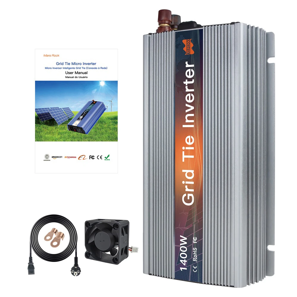 

0-1400W MPPT On Grid Tie Inverter Home Solar Inverter Smart microinversor Pure Wave For 150W 250W 300W 350W Solar Panel