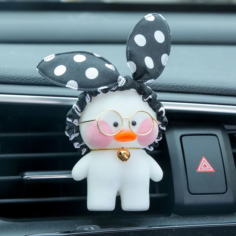 8 см Kawaii LaLafanfan кафе утка игрушка мультфильм милый утка автомобиль Декор животных Куклы Игрушки для девочек подарок на день рождения для детей - Цвет: 8