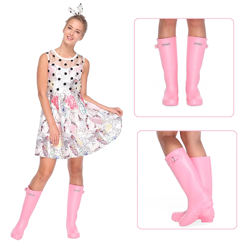 Высокие сапоги Женская обувь Резиновые женские Сапоги до колена Обувь женская
