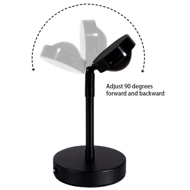 Sunlight Rainbow Sunset Projector Atmosphere Usb Dc5V Led Night Light Home Coffee Shop Background Wall Decoration Projected Lamp