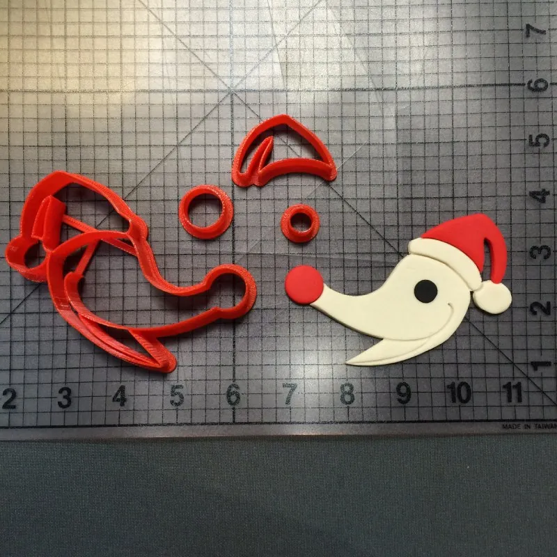 N2604 Zero Claus 3in 3d печать пла пластик Рождество Санта Клаус шляпа ноль Клаус миссис Клаус помадка печенья резак набор украшения печенья инструменты - Цвет: N2604 Zero Claus 3in